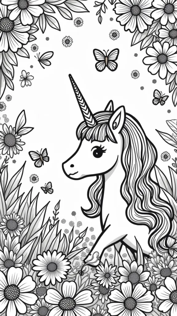 girly coloring page